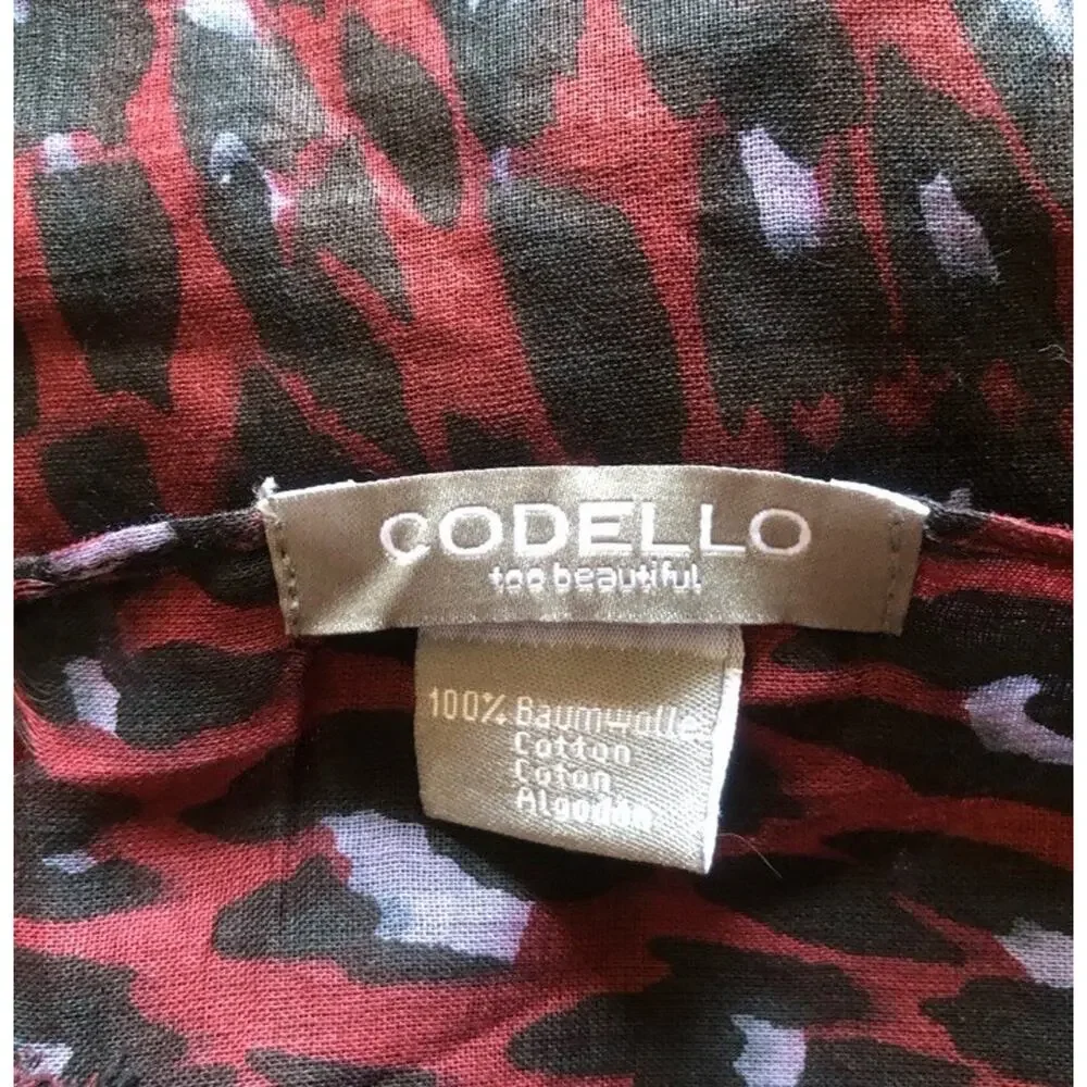 Codello Too Beautiful Purple Animal Print Cotton Scarf Lightweight Women’s Wrap